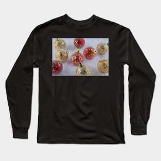 Red and Gold Christmas baubles Long Sleeve T-Shirt